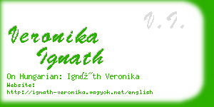 veronika ignath business card